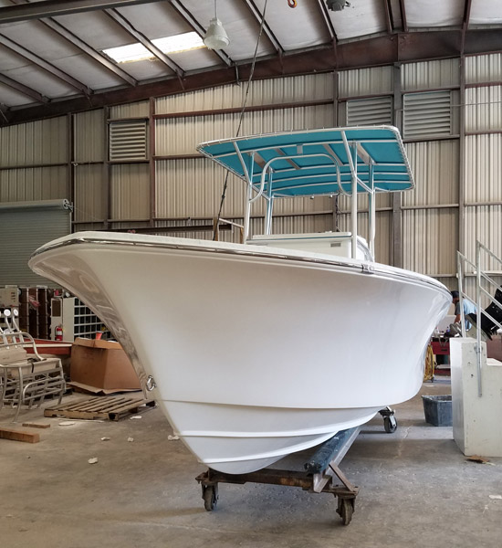 A finished center console