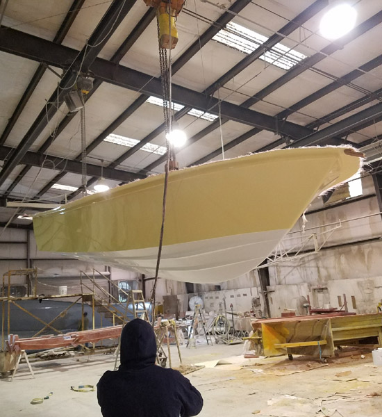 Moving a hull across the plant